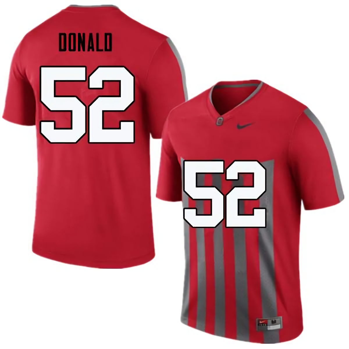 Noah Donald Ohio State Buckeyes Men's NCAA #52 Nike Throwback Red College Stitched Football Jersey YNS6256JH